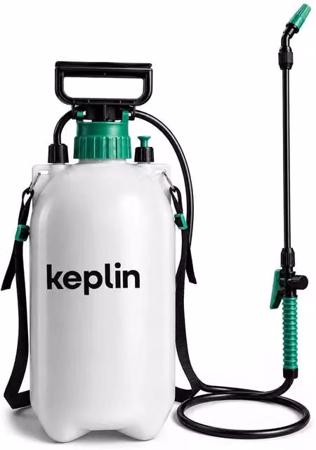 Keplin 5L Manual Pressure Sprayer in White and Transparent