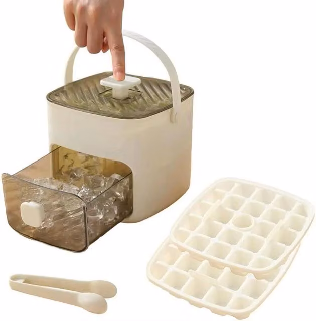 NESTLUNE White Instant Ice Cube Maker, W: 100 cm, D: 15 cm, H: 15 cm