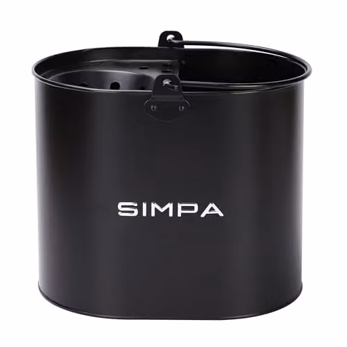 Simpa 14L Metal Mop Bucket with Wringer in Matt Black – 4