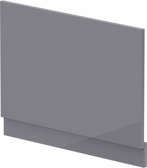 Balterley Gloss Cloud Grey MDF Bath End Panel Plinth, Width: 75 cm
