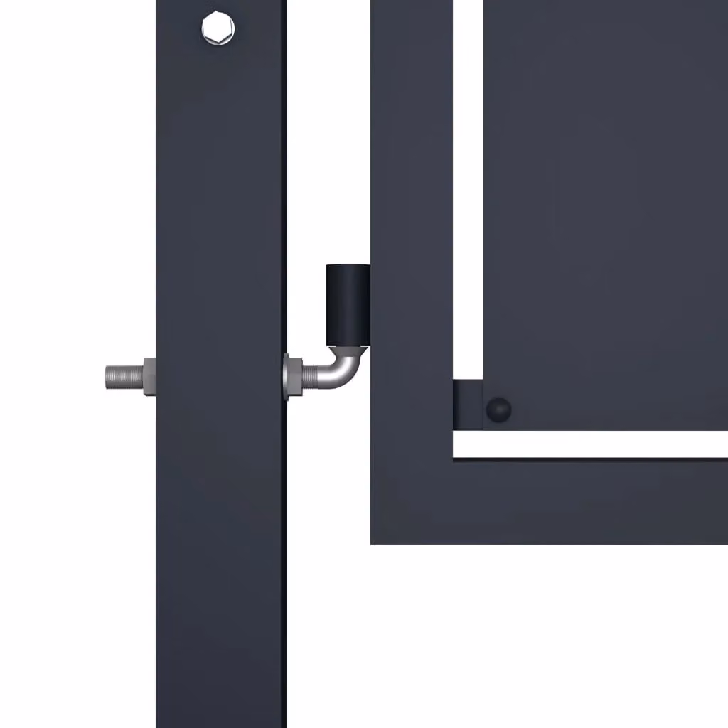 Berkfield Home Anthracite Steel Swing Garden Gate W: 350 cm, H: 175 cm – 2