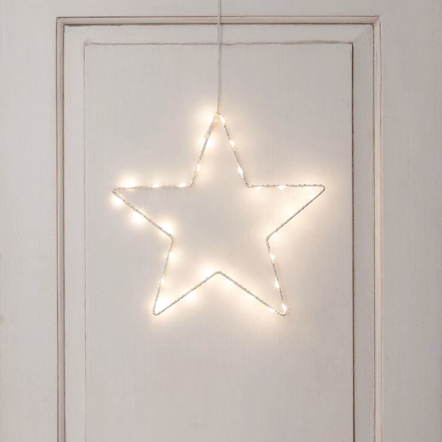 Lights4fun Osby Star White Christmas Window Light, 23 cm – 1