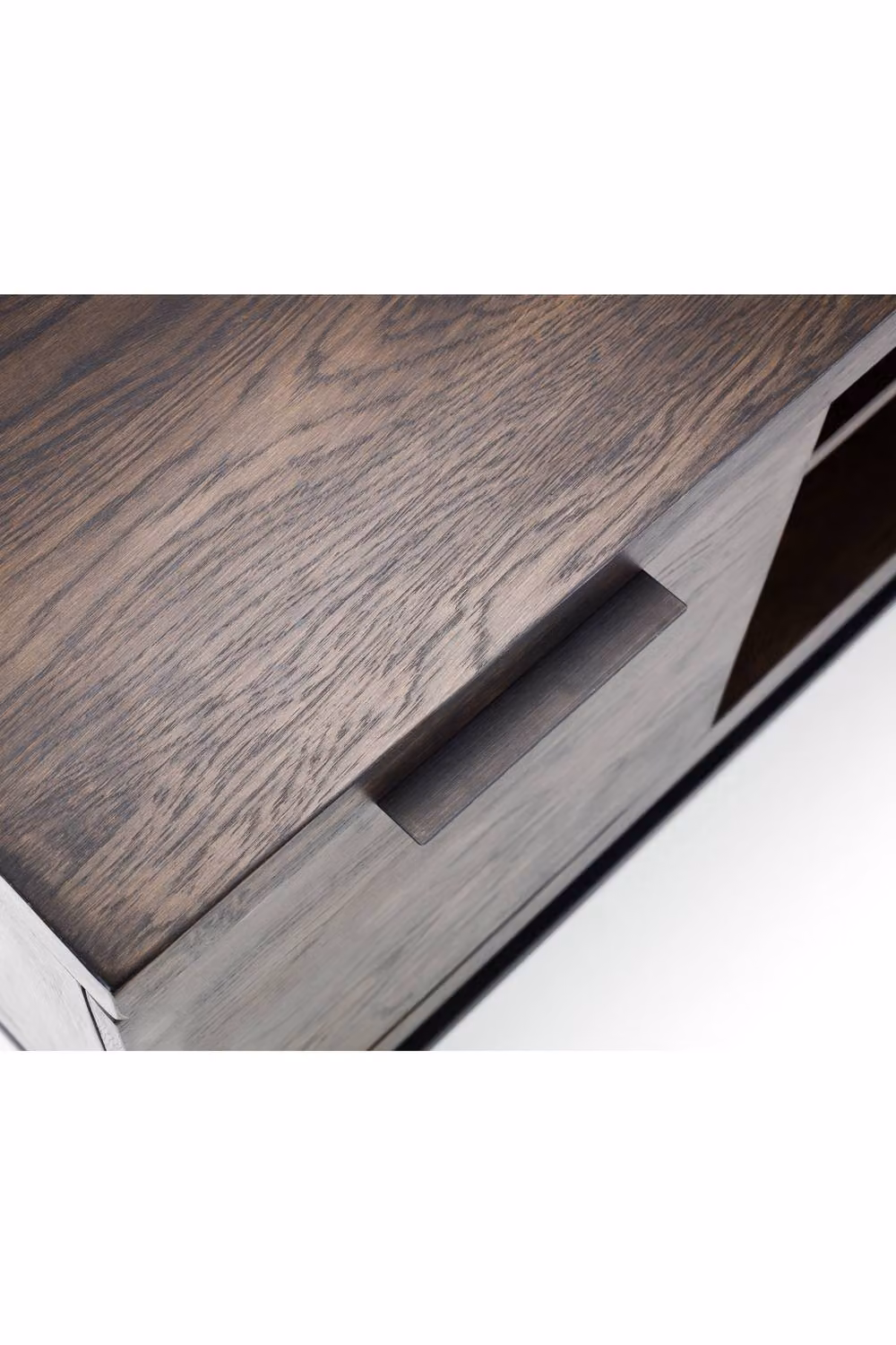 Julian Bowen Brooklyn Industrial Wood and Metal TV Unit in Dark Oak Brown, W: 135.0 cm, D: 45.0 cm, H: 51.0 cm – 4
