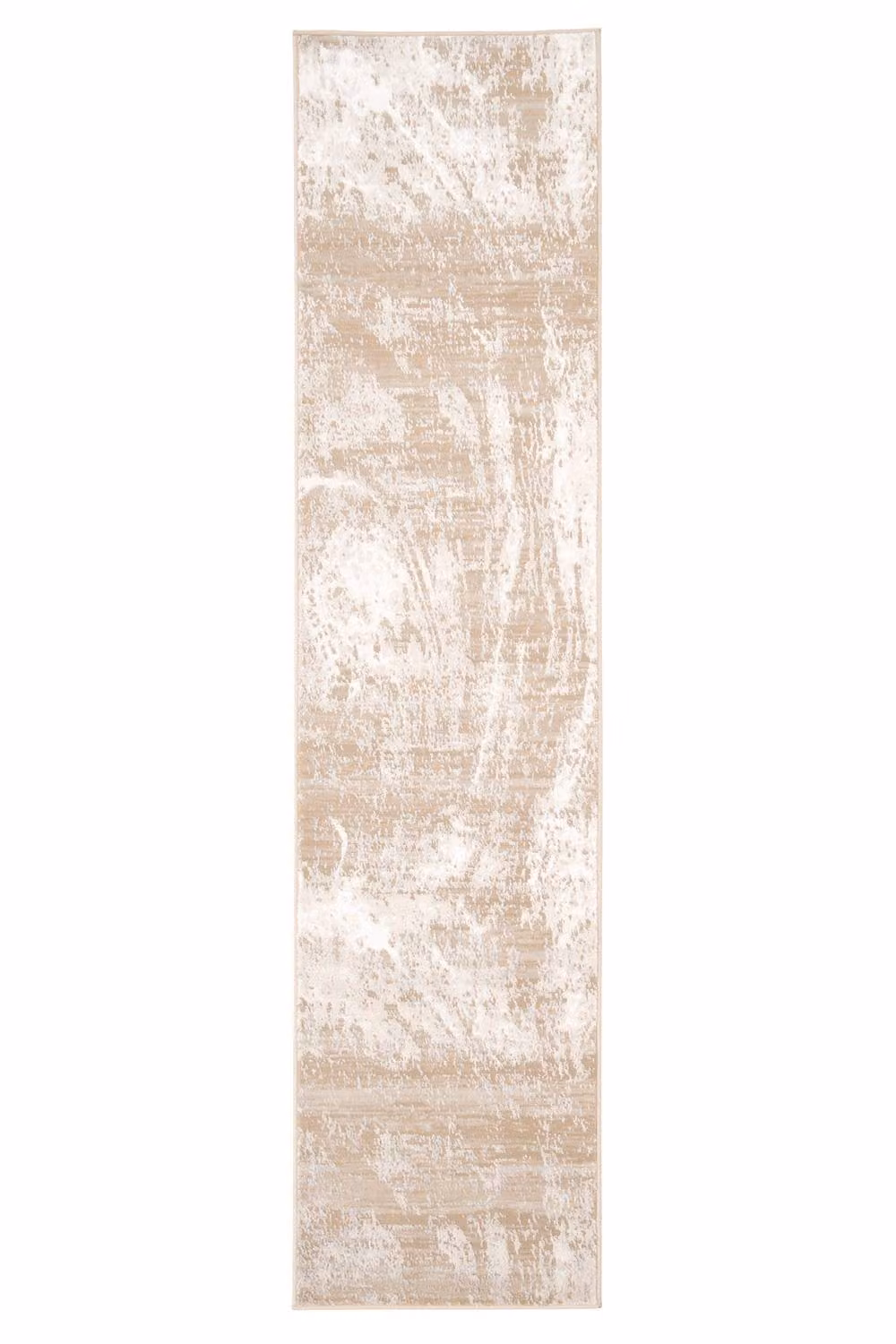 Kukoon Beige and Grey Marbled Abstract Pattern Modern Soft Pile Living Room Area Rug W/D: 60 x 240 cm – 6