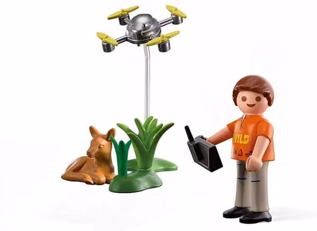 Playmobil Fawn Rescue with Drone in Green and Multicolour