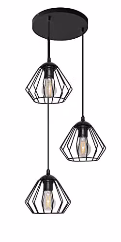 Netlighting Helam Agat Cluster Pendant Ceiling Light in Black, Diameter: 38 cm