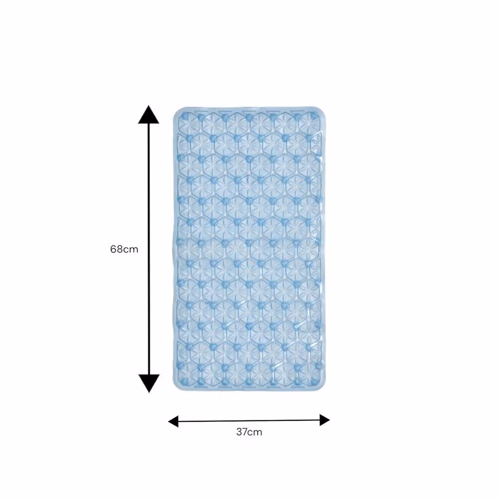 Showerdrape Aquarium Nautical Shower Curtain and Laguna Blue Anti Slip Bath Mat in White and Blue, W: 180 cm x D: 180 cm – 2