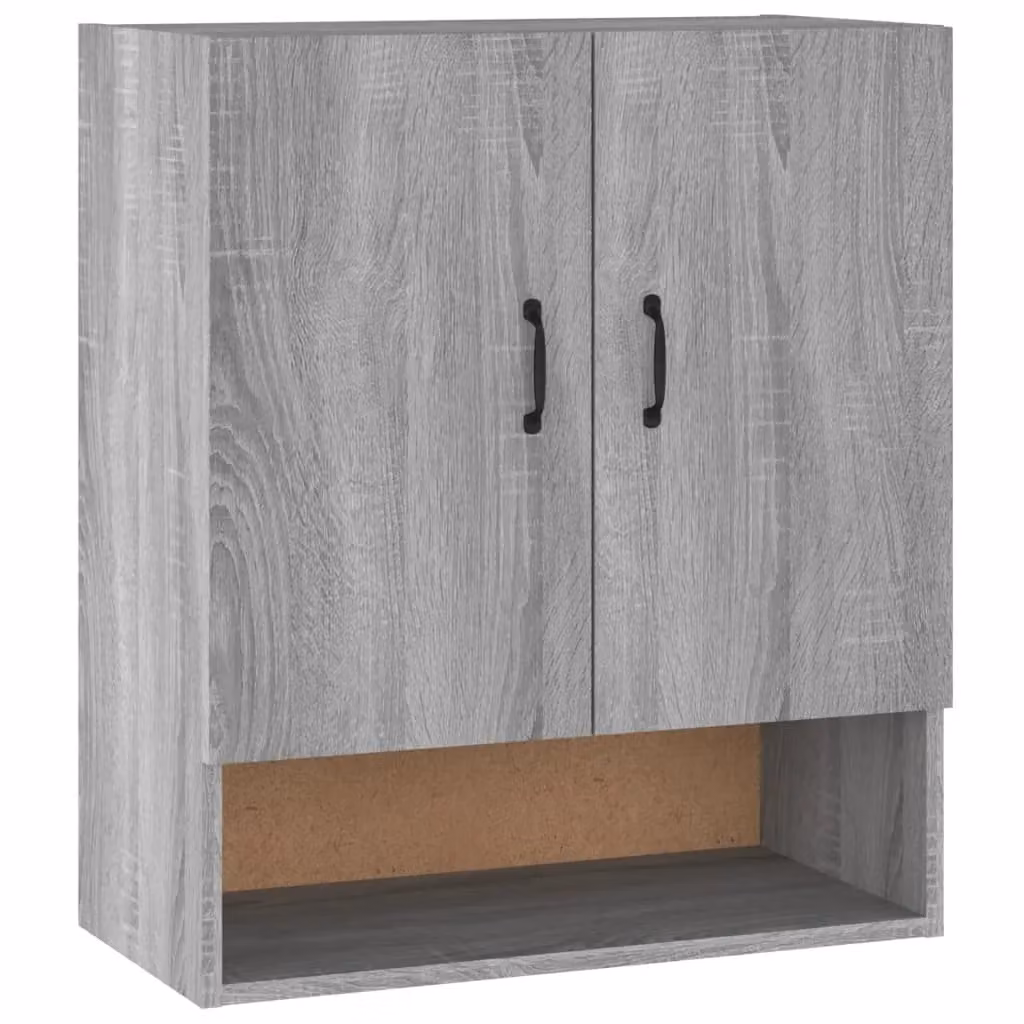 Berkfield Home Wall Mounted Cabinet in Grey, W/D/H: 60 x 31 x 70 cm – 2