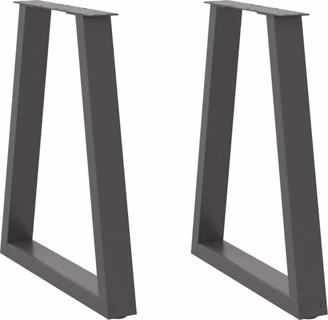 Berkfield Home V-Shape Coffee Table Legs, 2 Pieces, Anthracite Black Steel, H: 72-73 cm x W: 60 cm – 1
