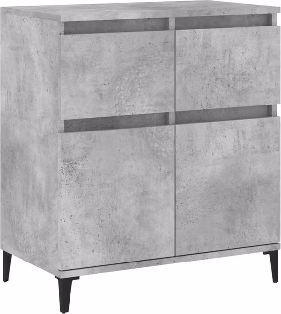 Berkfield Home Industrial Sideboard in Concrete Grey, W/D/H: 60 x 35 x 70 cm