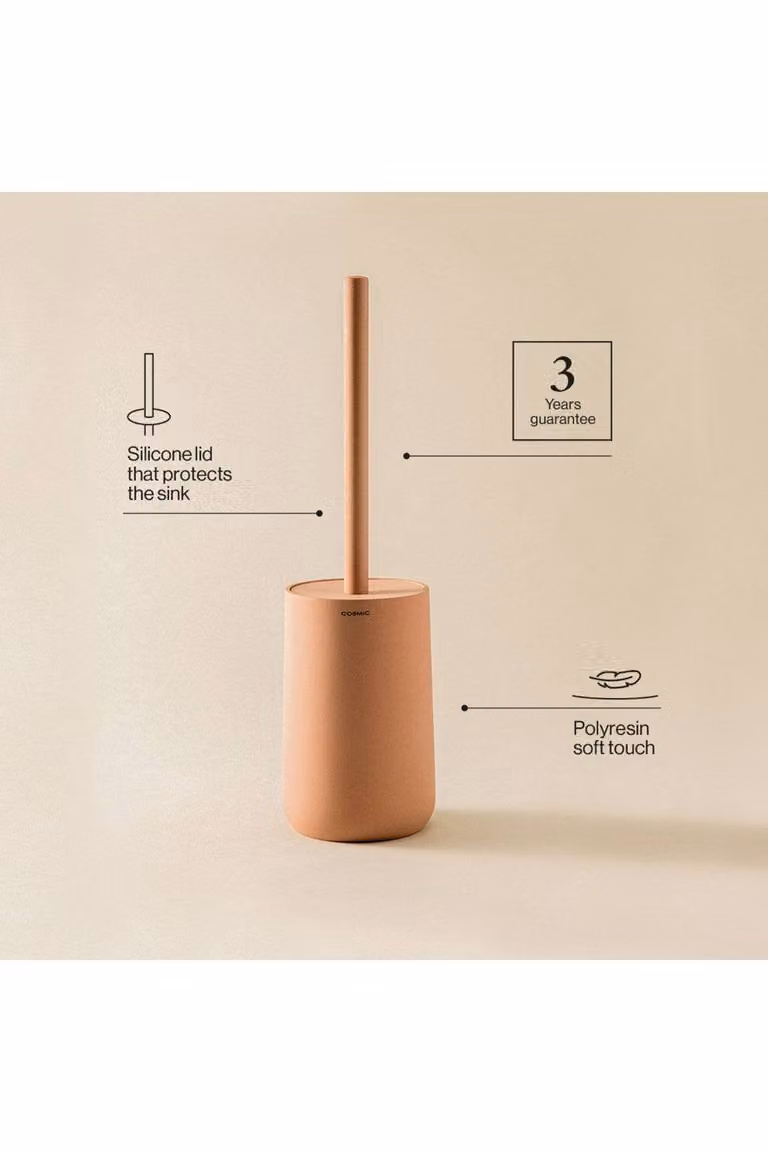 Cosmic Saona Collection Free-standing Polyresin Toilet Brush in Purple