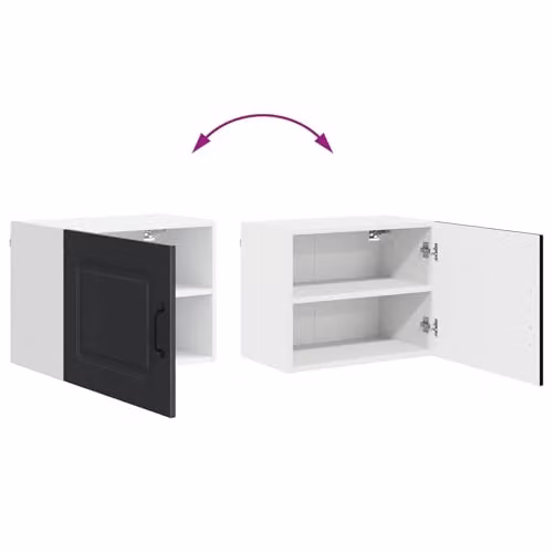 vidaXL Kalmar Dishwasher Panels, 2 Pieces, Black Matt Engineered Wood – 1