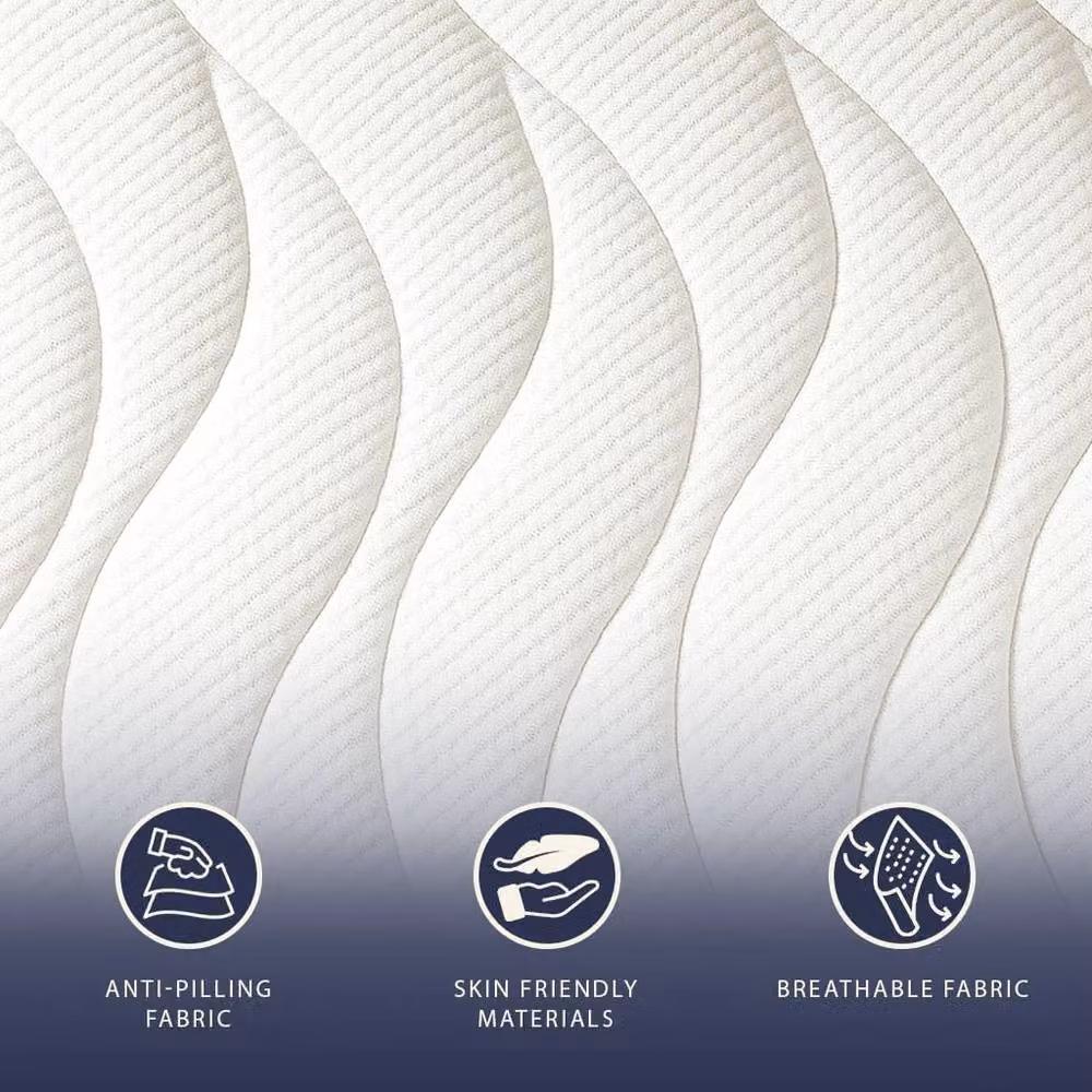 The White Stone Memory Foam Mattress in White, H 20 cm, W 180 cm, D 200 cm – 3