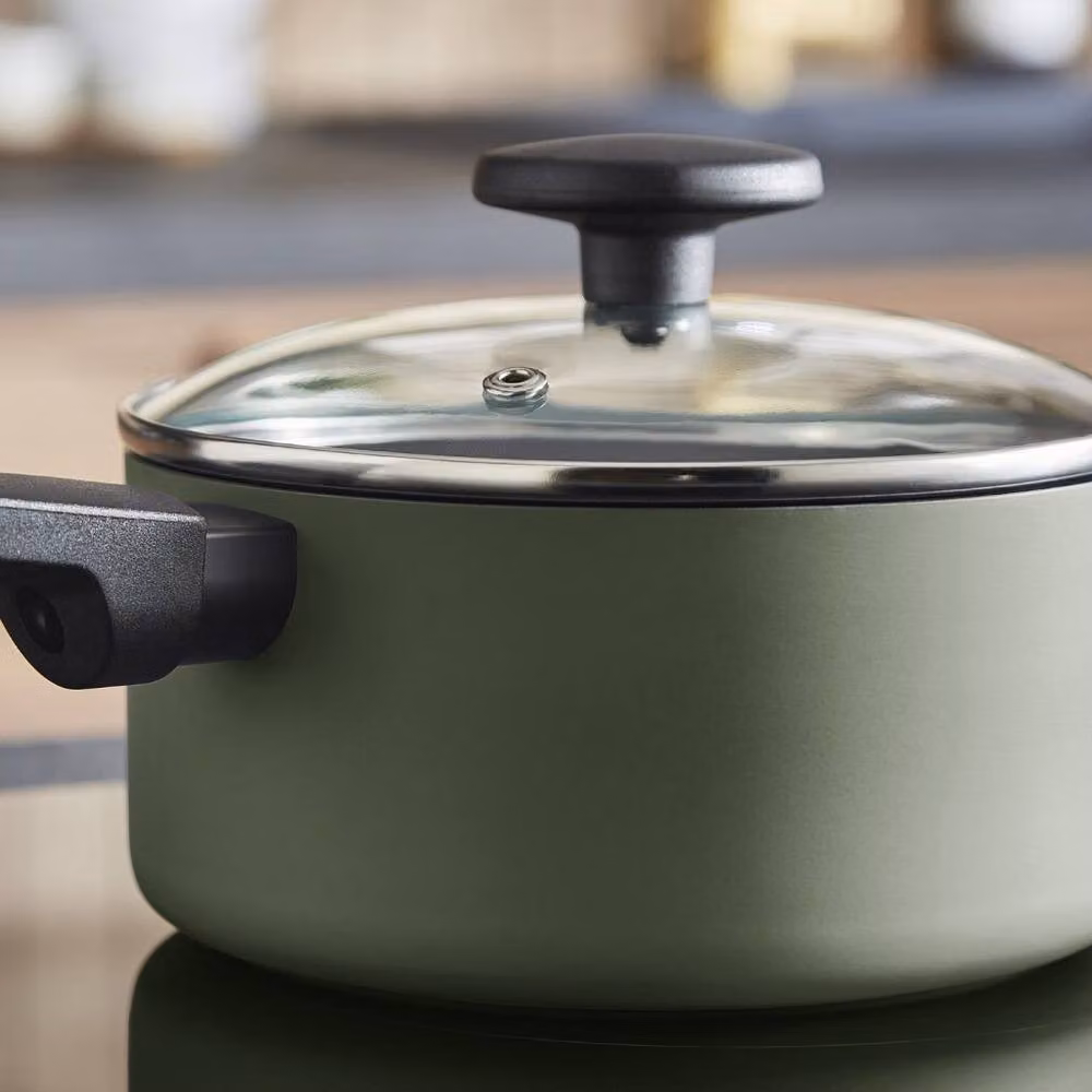 Morphy Richards 3-Piece Ceramic and Aluminium Saucepan Set, Green – 7