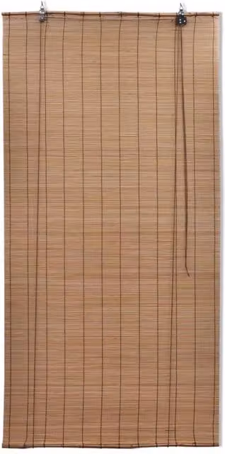 Berkfield Home Brown Bamboo Roller Blinds W: 120 cm, H: 160 cm – 1