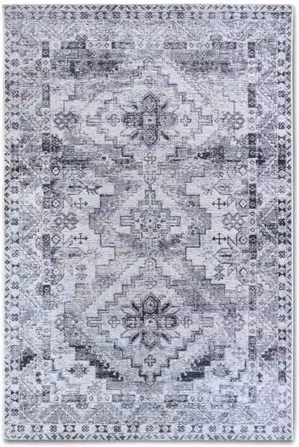 Villeroy & Boch Domenique Grey Indoor Outdoor Flatweave Rug, W: 200 cm, D: 280 cm