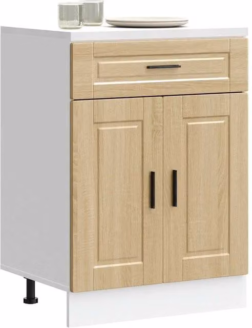 Berkfield Home Porto Sonoma Oak Kitchen Base Cabinet in Brown – 1