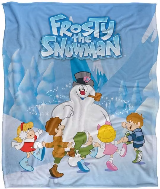 Warner Brothers Frosty The Snowman Silky Touch Super Soft Fluffy Throw Blanket in White, W/D: 152 x 127 cm
