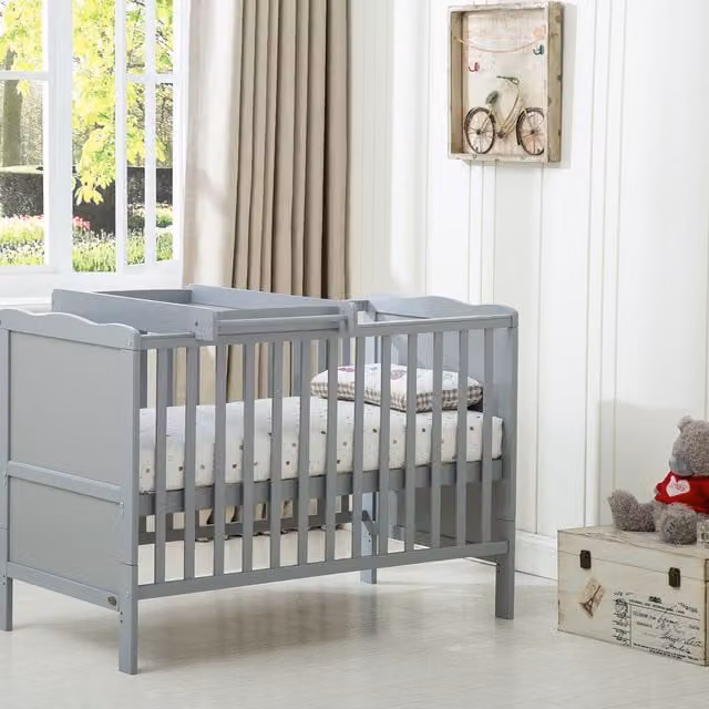 Mcc Direct Orlando Top Changer in Grey with Solid Pine Wood and Fabric Details