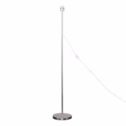 ValueLights Charlie Modern Silver Chrome Metal Floor Lamp Base, H 130 cm x W 25 cm x D 25 cm