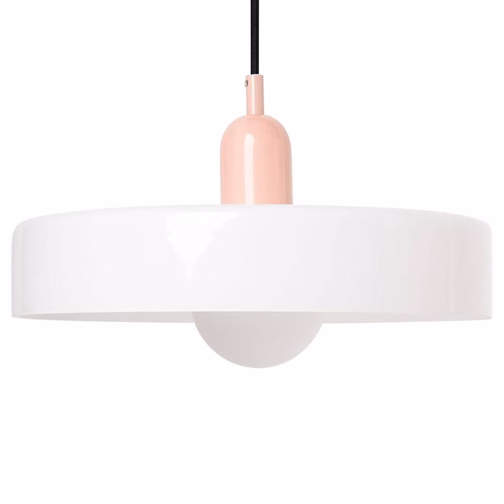Wyld and Coco White Glass Spherical Pendant Light with Metal Details – 2