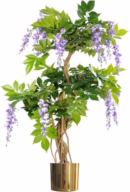 Botanik UK Premium Artificial Green Tree with Metal Planter, H 110 cm x W 70 cm x D 70 cm