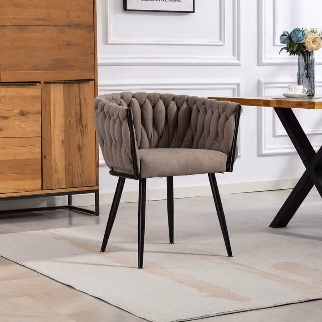 Artemis Home Aneta Fabric Dining Chairs, Set of 2, Brown