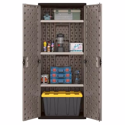 Rowlinsons Haven Tall Storage Cabinet in Grey, W: 76 cm, D: 51 cm, H: 183 cm – 4