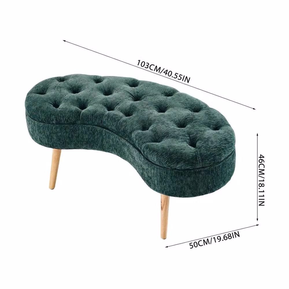 KORVIXA Green Velvet Upholstered Flip Top Storage Ottoman Bench W/D/H: 100 x 100 x 100 cm – 2