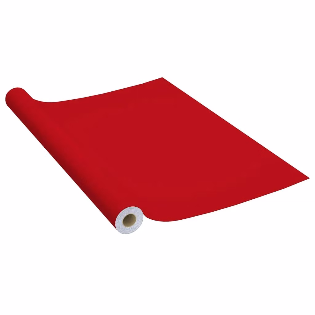 Berkfield Home Self-adhesive Red PVC Furniture Film, W: 90 cm, L: 500 cm – 1