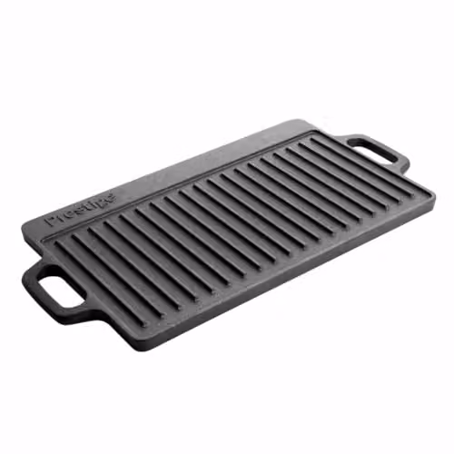 Prestige Black Cast Iron Double Sided Griddle Pan
