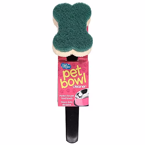 Dishmatic Pink Pet Bowl Cleaning Brush with Refillable Head – 1