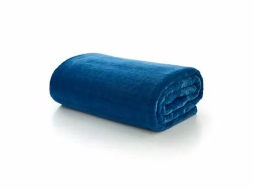 The Lyndon Company Coco Touch Fleece Throw Blanket in Ink Blue, 180 x 140 cm, Ultra Soft 500gsm Plush Microfibre