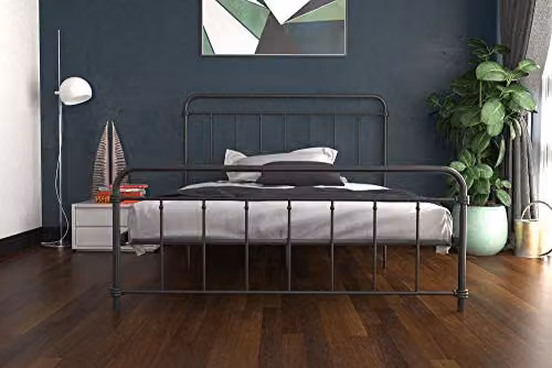DHP Furniture Wallace Vintage Metal Bed in Black, 140 x 200 cm – 3