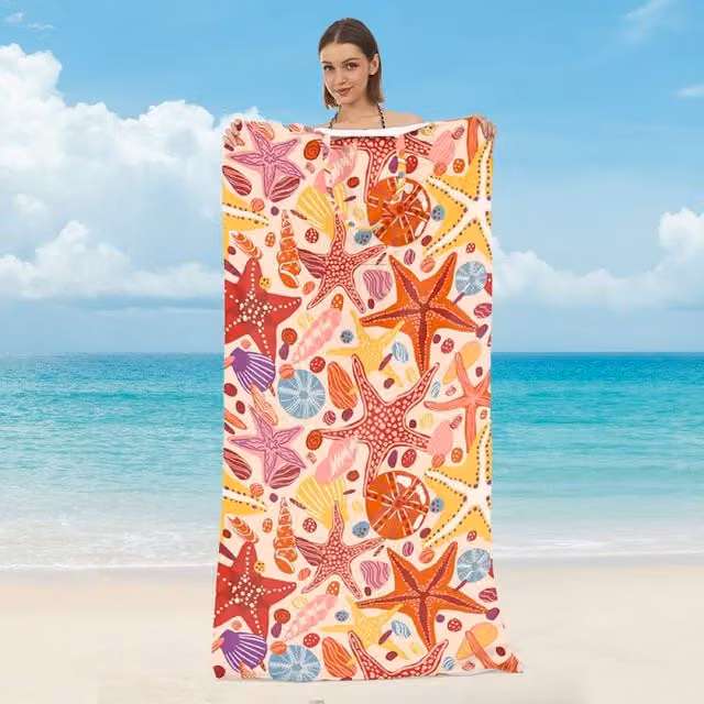 Quipulse Style 8 2-in-1 Multicolour Maritime Beach Towel and Shoulder Bag