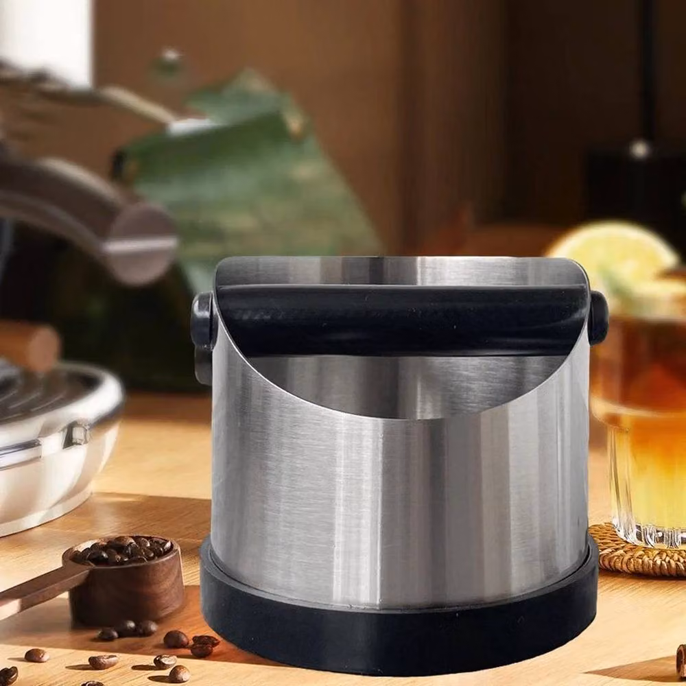 EONLION Stainless Steel Coffee Knock Out Box Espresso Residue Container in Silver – 3