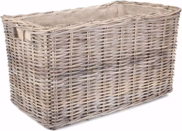 Red Hamper Large Rattan Under Bench Basket in Grey – 1