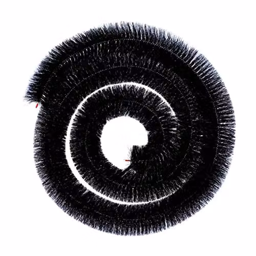 AMOS Black Gutter Brush Guard made of PP and Steel Wire, 4 m x 100 mm – 2