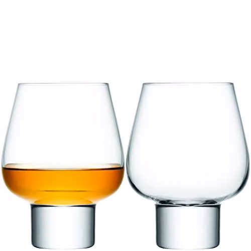 LSA Madrid Transparent Glass Tumbler Set of 2, 460 ml