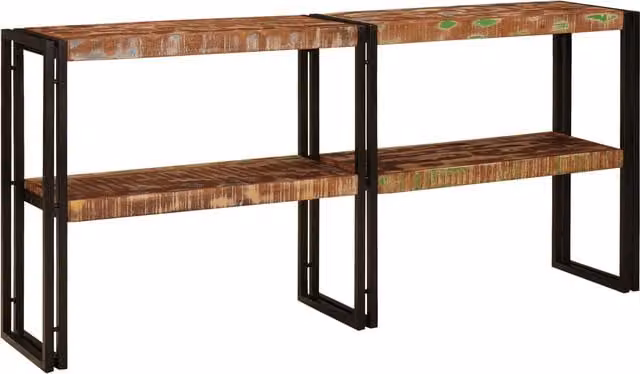 Berkfield Home Reclaimed Solid Wood Console Table in Brown, W/D/H: 160 x 33 x 75 cm – 1