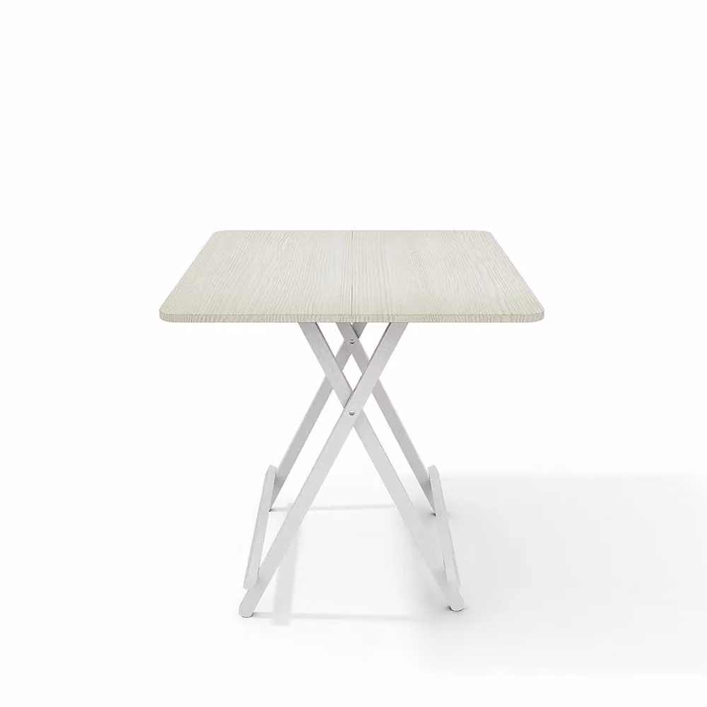 Living and Home White Folding Wooden Dining Table, W/D/H: 70 x 70 x 74 cm – 4