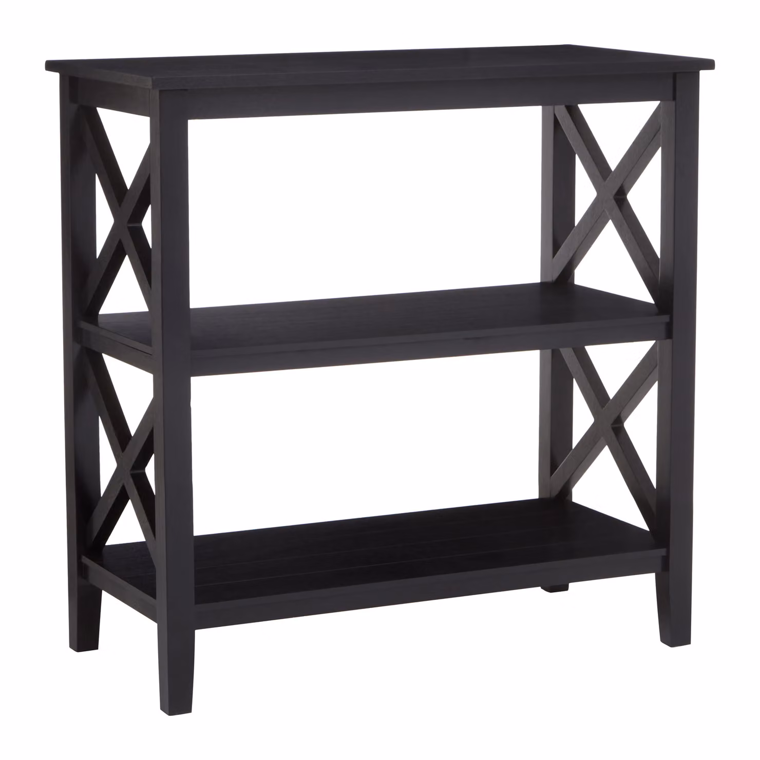 Orsina Heritage Two Shelf Black Bookcase – 3