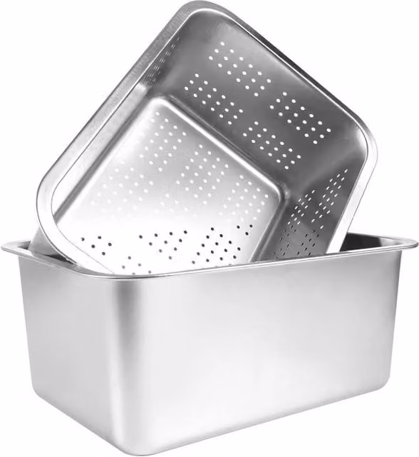 SPETLEK Stainless Steel Dish Tub and Drainer Set in Silver