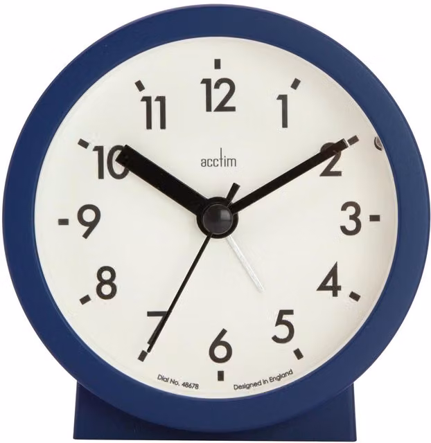 Acctim Gaby Small Analogue Contemporary Bedside Alarm Clock in Blue or Black – 4