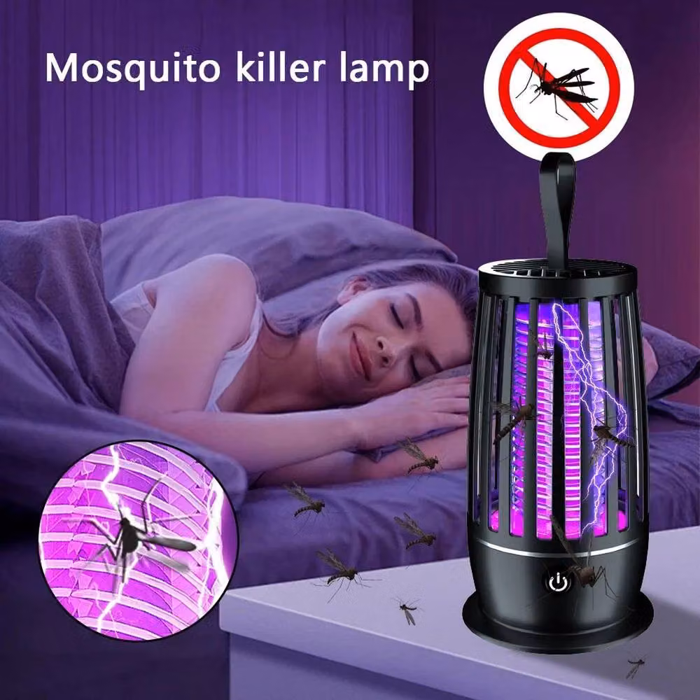 FLAVORA Black Rechargeable Electric Insect Killer Mosquito Trap Light – 3