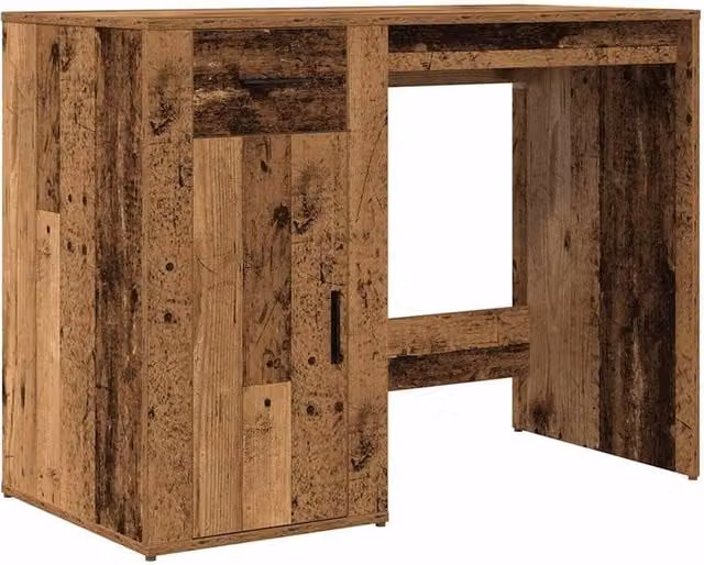 Berkfield Home Modern Computer Desk in Brown Engineered Wood W/D/H: 100 x 49 x 75 cm