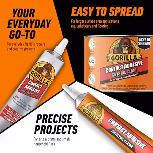 Gorilla Waterproof Contact Adhesive, Transparent, 75 g – 6