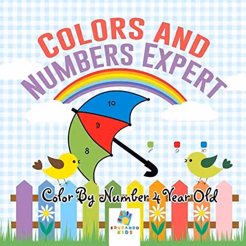 Educando Kids Colors and Numbers Expert Colour by Number Activity Book for 4 Year Olds, Multicolour