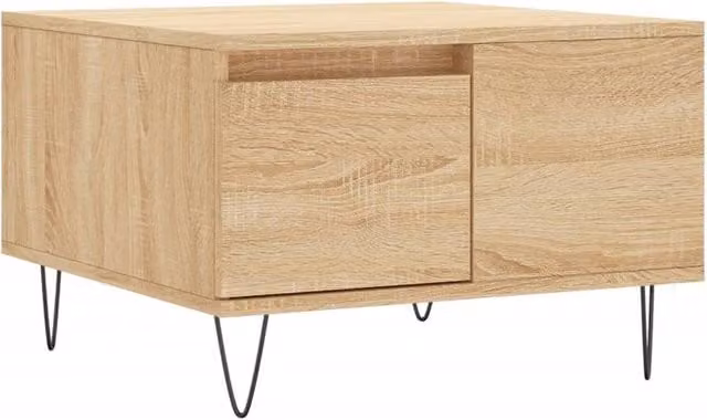 Berkfield Home Sonoma Oak Coffee Table in Brown, W: 55 cm, D: 55 cm, H: 36.5 cm