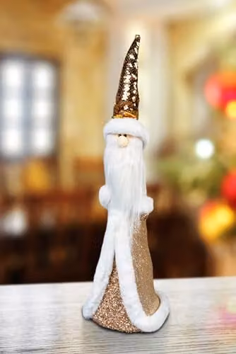 Shatchi Gold and White Santa Claus Christmas Figurine, Height: 58 cm – 4